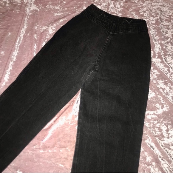 Vtg 80s/90s Rocky Mountain Black Denim High-Waist Goth/Grunge Pin-Up Mom Jeans - Picture 12 of 15